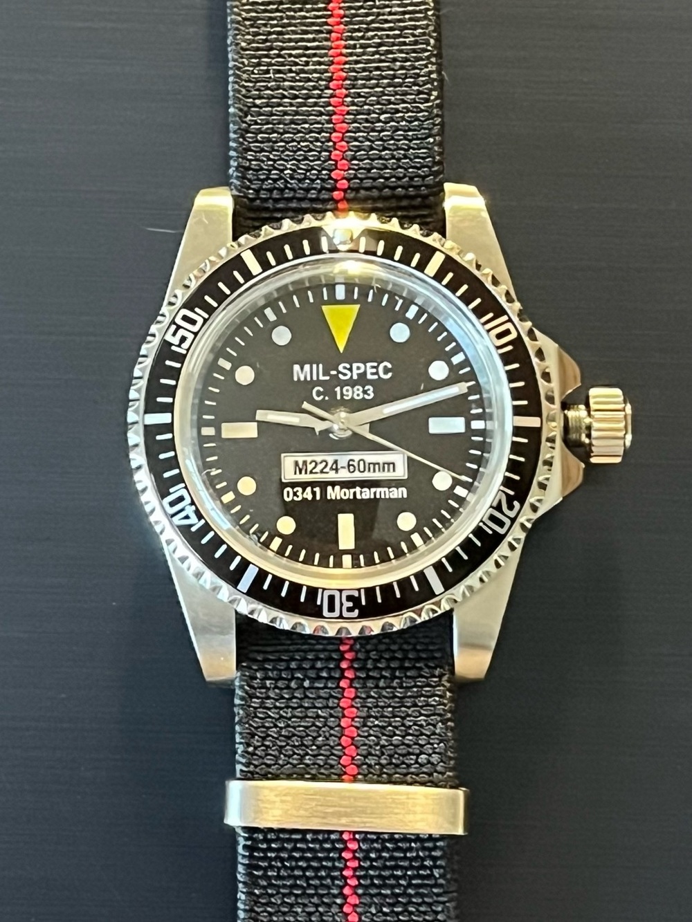 Military “NCO” watch. Mil - Spec design.
Dive style timepiece
